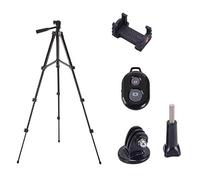 Eighosee Universal Phone Tripod, 42 inch Extendable Adjustable Tripod Stand, Holder Mount & Bluetooth Remote