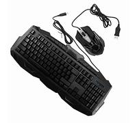 Eighosee V100 -Color Backlight Cool Game Internet Cafe Keyboard Mouse And Mouse Multimedia Burst Mouse Keyboard Set