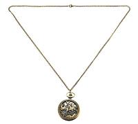 Eighosee Vintage Hollow Horse Quartz Pocket Watch Necklace Chain Pendant