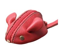 Eighosee Vintage Mini Coin Purse Small Wallet Men Women Cute Mouse Storage Bag Zipper Pocket Red