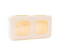 Eighosee Wall-Mounted Plastic Wrap Storage Box with Soft Rubber Top, Transparent Grid Design for Easy Visibility and Access A