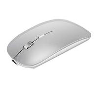 Eighosee Wireless Bluetooth Charging Mouse Ultra-Thin Silent Mouse for Notebook Laptop PC Silver