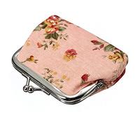 Eighosee Women Roses Fabric Clip Mini Small Coin Pocket Purse Bag Clutch