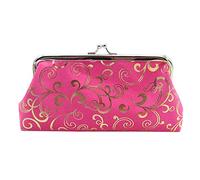 Eighosee Women's Flower Coin Purse Wallet Money Bag Mini Clutch Bag(Red)