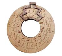 Eighosee Wooden Melody Tool Music Instrument Wood Melody Maker Circle of Fifths Wheel, Circle Wooden Wheel and Musical Easy to Use