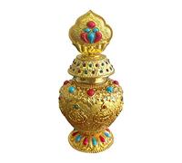 Eight Auspicious Bottle Religion Tibetan Buddhist Supplies Home Office Golden, 9.5x19.5cm