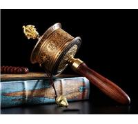 Eight Auspicious Six Word Tibetan Buddhism Tantric Pure Copper Meridional Wheel