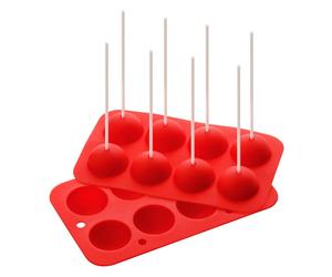 Eight Ball Cake Pop Silicone Mould - Red