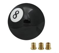 Eight Ball Shift Knob for Manual Transmission, Acrylic Gear Shifter with Brass Adapters, Black 8 Pool Billiard Ball Design, Fit for Honda and