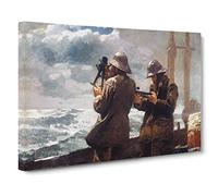 Eight Bells By Winslow Homer Canvas Print | Gallery Wrapped 30mm Frame Wall Art | 20x14 inches | Ready to Hang | Classic Picture | Living Room Bedroom Lounge Office