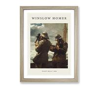 Eight Bells By Winslow Homer Exhibition Museum Painting Framed Print | A3 Oak Framed Wall Art | Ready to Hang | Modern Historical Picture | Living Room Bedroom Lounge Office