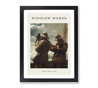 Eight Bells By Winslow Homer Exhibition Museum Painting Framed Wall Art Print, Ready to Hang Picture for Living Room Bedroom Home Office Décor, Black A2 (64 x 46 cm)
