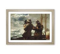 Eight Bells by Winslow Homer Framed Print | A2 Oak Framed Wall Art | Ready to Hang | Modern Nature Picture | Living Room Bedroom Lounge Office