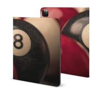 Eight Billiard Ball Printed Tablet Case with Pencil Holder Unisex Slim TPU Protective Cover Compatible with iPad 2020/Pro 2020/Pro 2021/Air4/Air5
