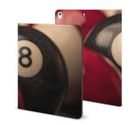 Eight Billiard Ball Printed Tablet Case with Pencil Holder Unisex Slim TPU Protective Cover Compatible with iPad 2020/Pro 2020/Pro 2021/Air4/Air5