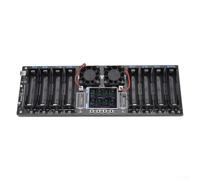Eight Channel for battery Capacity Tester Internal Resistance Meter with Active Cooling Fan for Cylindrical Cells Voltage Curve Monitoring Black 30.9x10.1cm
