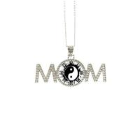 Eight Diagrams Taiji Yin-yang China Pattern Mothers Day Gift for Mom Nana Grandma Necklace Birthday Jewelry