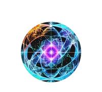 Eight Dimensional Space Car Air Fresheners Set of 4-Lavender Scented Hanging Cards for Vehicle Interior, Double-Sided Printed Fragrance Decor for Car Home Closet