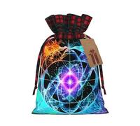 Eight Dimensional Space Christmas linen gift bags, drawstring candy bags, birthday party gift bags