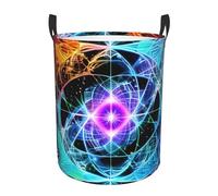 Eight Dimensional Space Circular Laundry Basket Medium with Storage Sturdy Durable for Home Dormitory and In Vehicle Use