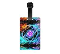 Eight Dimensional Space Printed Luggage Tags, Made of PVC, are a Travel Essential and Suitable for Travel Bags and suitcases.