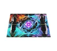 Eight Dimensional Space Printed Woven placemats 12x18 inches (6 Pieces), Rectangular, Suitable for Hotels, Restaurants, and Kitchens.
