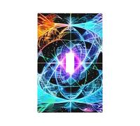 Eight Dimensional Space Unbreakable Polycarbonate Switch Plate-Modern 1 Gang Light Cover for Home Office with Matching Screws