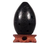 Eight-hole Pear-shaped Black Pottery Students Beginners Play The National Musical Instrument Xun Ocarina ocarina instrument (Black)