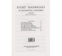 Eight Madrigals By Elizabethan Composers. Upper Voices And Accomp.. Choral Score