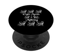 Eight Maids a Milking Twelve Days of Christmas PopSockets Adhesive PopGrip