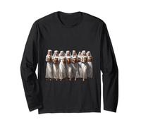 Eight Maids Milking Cut Out Long Sleeve T-Shirt