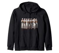 Eight Maids Milking Cut Out Zip Hoodie