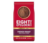 Eight O'Clock Coffee French Roast, 595.3 g, Dark Roast Ground Coffee Robust, Smoky & Complex, 100% Arabica