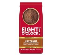 Eight O'Clock Coffee Hazelnut, 850 ml (Pack of 1), Medium Roasted, Ground Coffee, Buttery, Smooth and Nutty, 100% Arabica