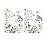 Eight Owls Linen Kitchen Dish Towels/Hand Towels - Created from European Flax - 100% Pure Linen Tea Towels - 20 “ x 27” - Set of 2 (Enchanted Garden)