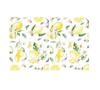 Eight Owls Linen Kitchen Dish Towels/Hand Towels - Created from European Flax - 100% Pure Linen Tea Towels - 20 “ x 27” - Set of 2 (Limoncello)