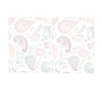 Eight Owls Linen Kitchen Dish Towels/Hand Towels - Created from European Flax - 100% Pure Linen Tea Towels - 20 “ x 27” - Set of 2 (Paisley Petals)