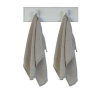 Eight Owls Linen Kitchen Towels - 50 cm x 68 cm - 100% Pure Stonewashed Linen Hemstitch Dish/Hand Towel/Tea Towel - Set of 2 (Natural)