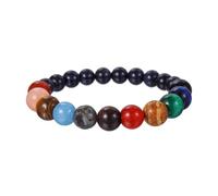 Eight Planets Bracelet 8/10mm Blue Sandstone Starry System Planet Bracelet Creating An Enchanting Look Perfect For Astronomy Enthusiasts. Laye Pearl Necklace (B, One Size)