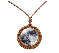 Eight Planets Necklace Pendent Double Sided Glass Universe Galaxy Solar System For Women for Pack (B, One Size)