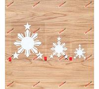 Eight-Ray Sun Stars Philippines Flag Filipino Vinyl Decal Sticker - 3 Pack White, 5.1cm, 7.6cm, 12.7cm - Die Cut No Background