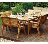 Eight Seater Square Table Set (with benches) Charles Taylor Trading Brown One Size