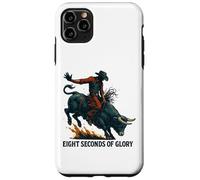 Eight Seconds of Glory Bull Rider Retro Western Art Case for iPhone 11 Pro Max
