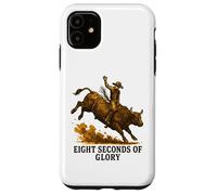 Eight Seconds of Glory Vintage Bull Rider Western Graphic Case for iPhone 11