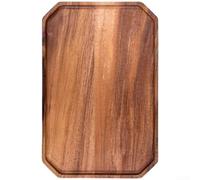 Eight Sided Walnut Tray for Japanese Tea Practice Dessert Serving and Fruit Display With Natural Wood Texture and Smooth Rounded Profile (D)