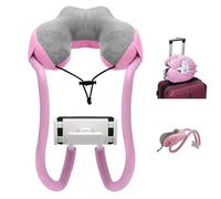 Eight Space Neck Pillow Phone Holder, Lazy Gooseneck Cell Phone Stand with 360 Clips, Universal Mobile Phone Tablet Stand for iPhone 14/14 Pro Max/13 (Blue) (Pink)