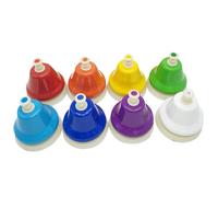 Eight Tone Bells Hand Bell Set - Musical Instrument | 8 Note Hand Bell Set, Educational Vibrating Musical Instrument for Kids