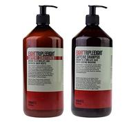Eight Triple Eight Caffeine Keratin Shampoo and Conditioner Set - Pump Dispenser 1 Litre Bottles