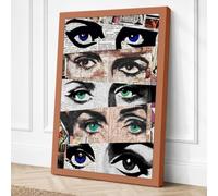 Eight Watching Eyes Pop Art Canvas Wall Art Print 18x12 Inch