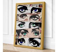 Eight Watching Eyes Pop Art Canvas Wall Art Print 18x12 Inch